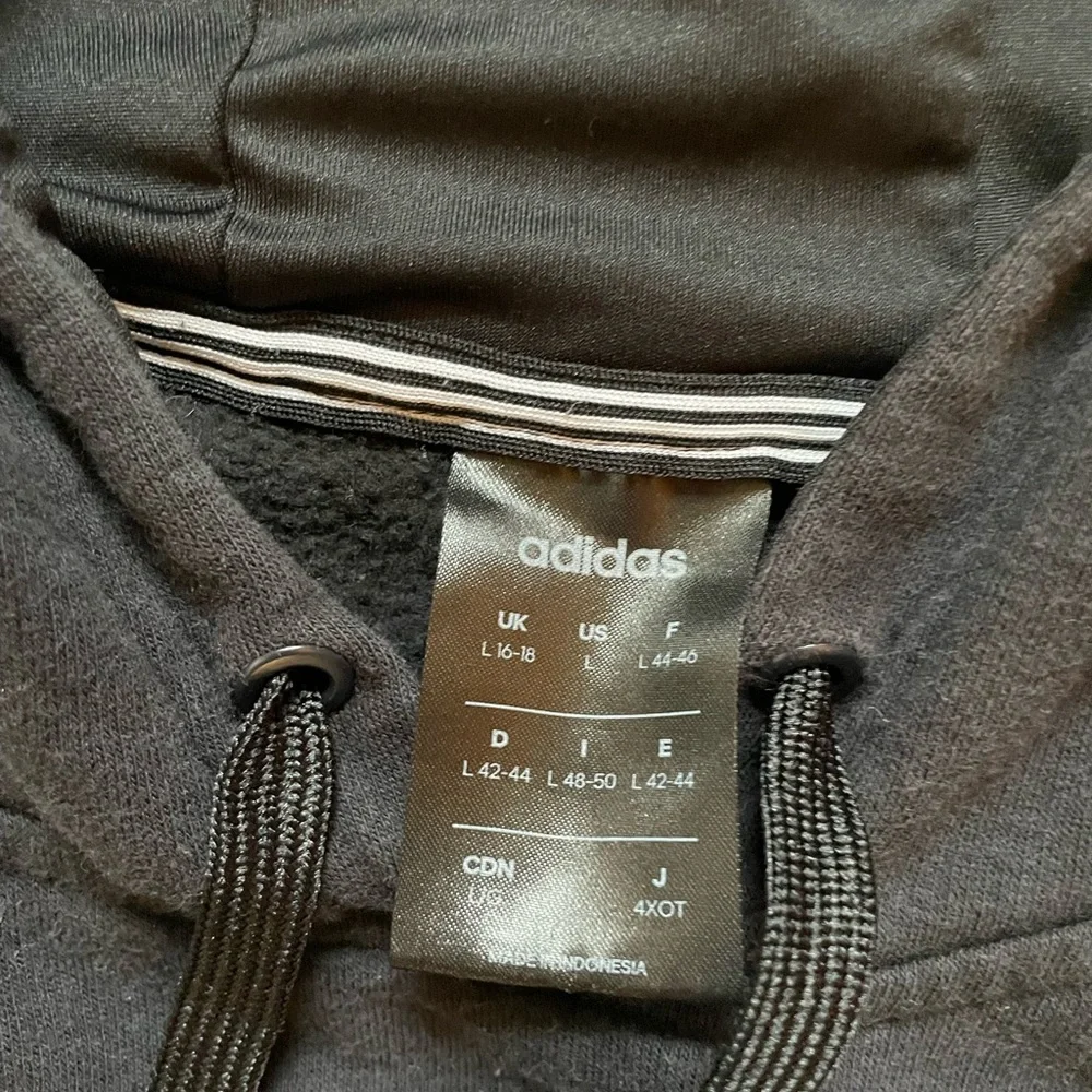 Black/white Girls Adidas Hoodie - Picture 2 of 2